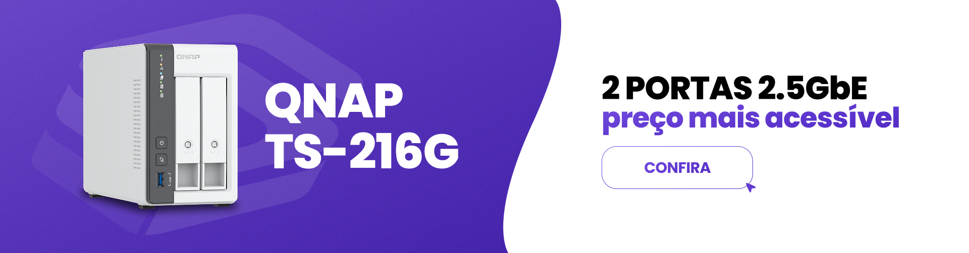 QNAP TS-216G — 2 portas 2.5GbE, preço mais acessível