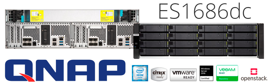 ES1686dc R2 Qnap, storage NAS com alta disponibilidade corporativa