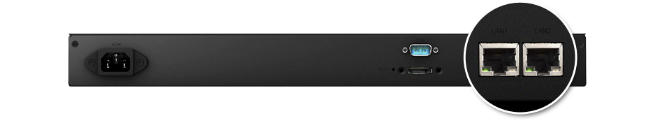 2 portas LAN com suporte para Failover e Link Aggregation