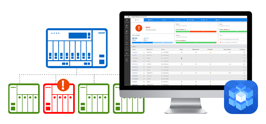 Monitoramento de múltiplos NAS com Q’center