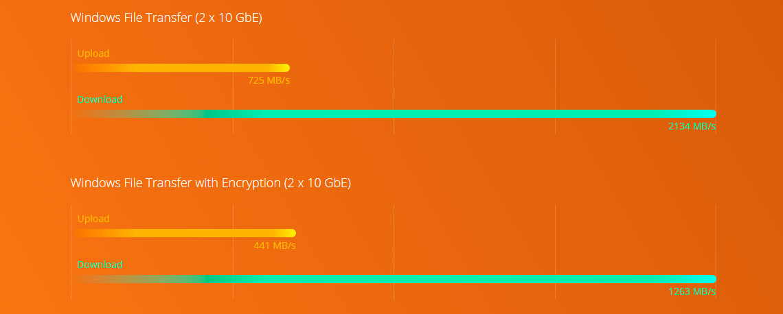 Performance 10GbE e criptografia de dados