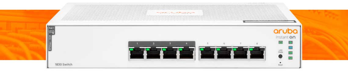 Principais recursos do switch Aruba Instant On 1830 8G