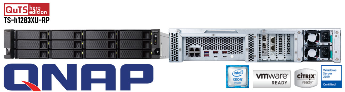 Qnap TS-h1283XU-RP, storage com sistema baseado em ZFS