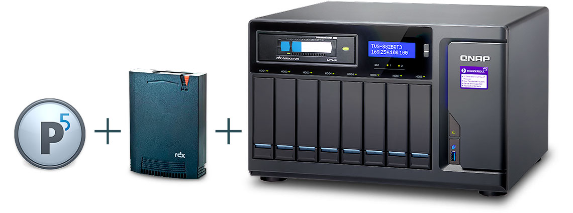 Qnap TVS-882BRT3, Arquivamento de dados, backup e clonagem com o Archiware P5