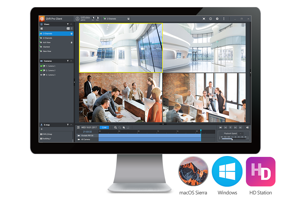 QVR Pro, gerenciamento simplificado de câmeras de segurança
