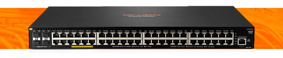 Recursos principais do switch Aruba 2930F JL558A