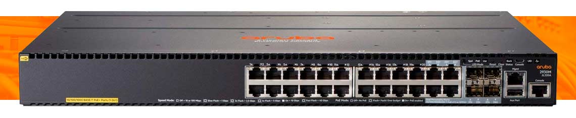 Recursos principais do switch Aruba 2930M JL320A