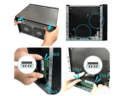 Um NAS 8 baias com 8GB de memória RAM